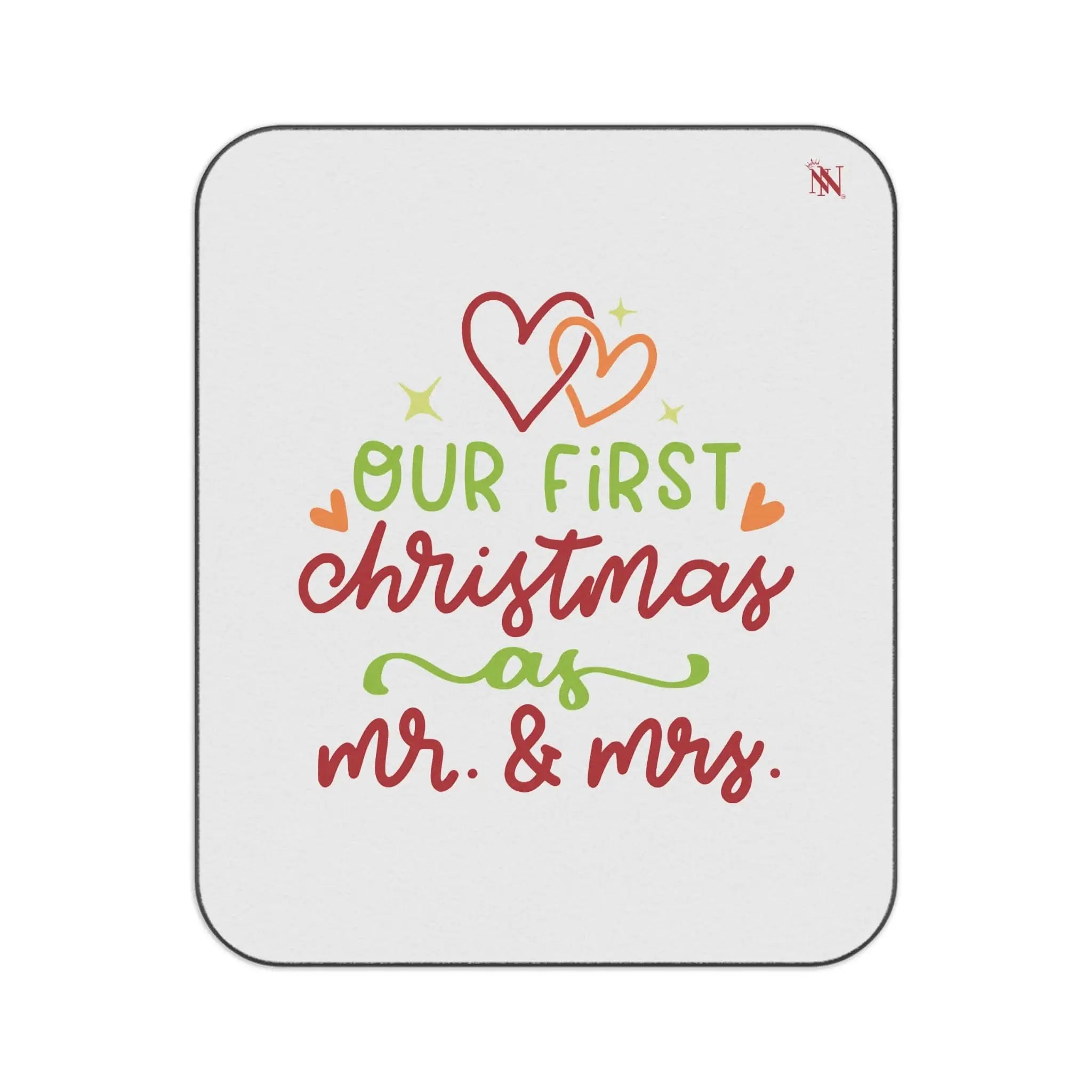 First Christmas Mr & Mrs | Mix Match Fun-Flirty Lovers’ Water-Resistant Blankets