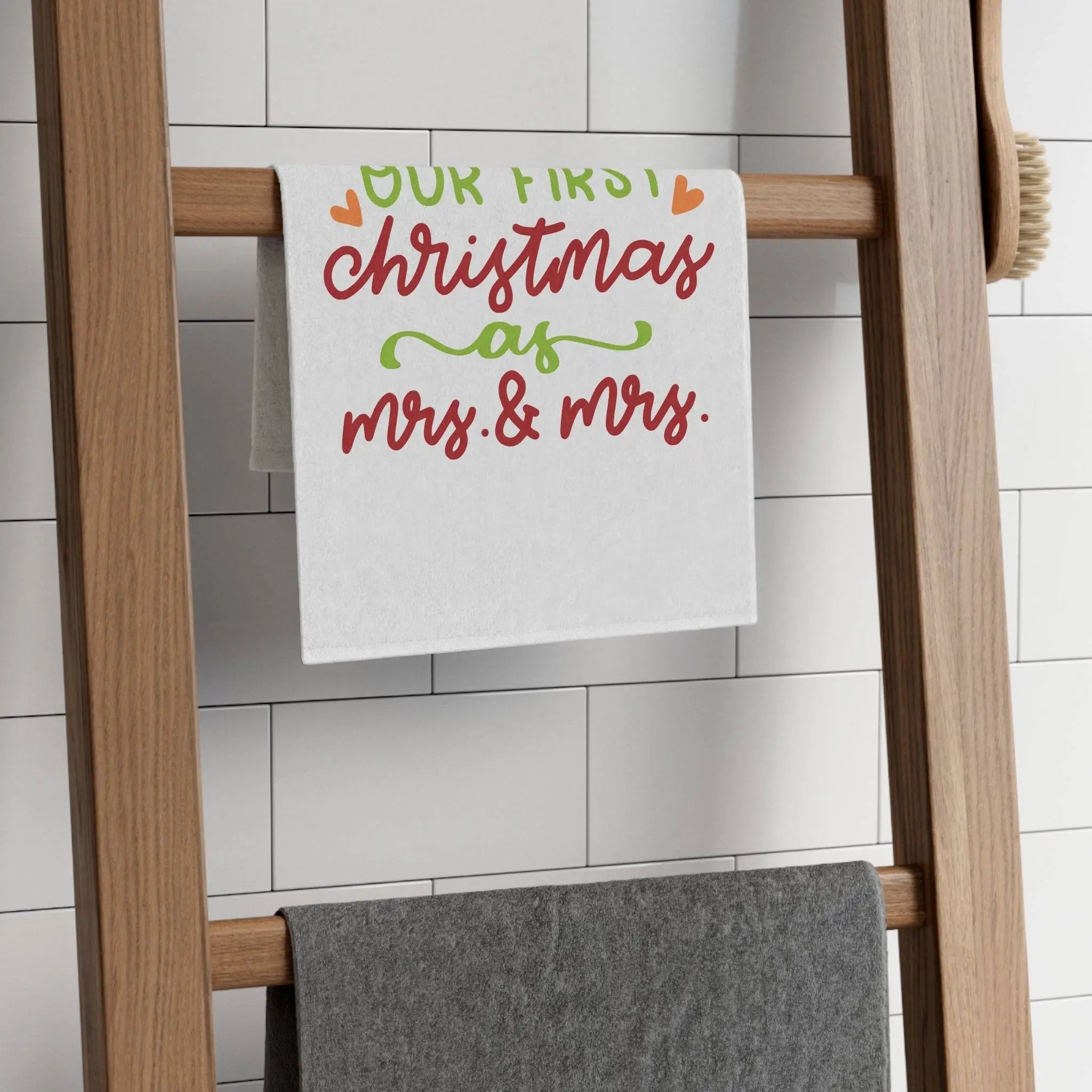 First Christmas Mrs. & Mrs. | Mix & Match Soft Fun-Flirty Lovers’ Towels