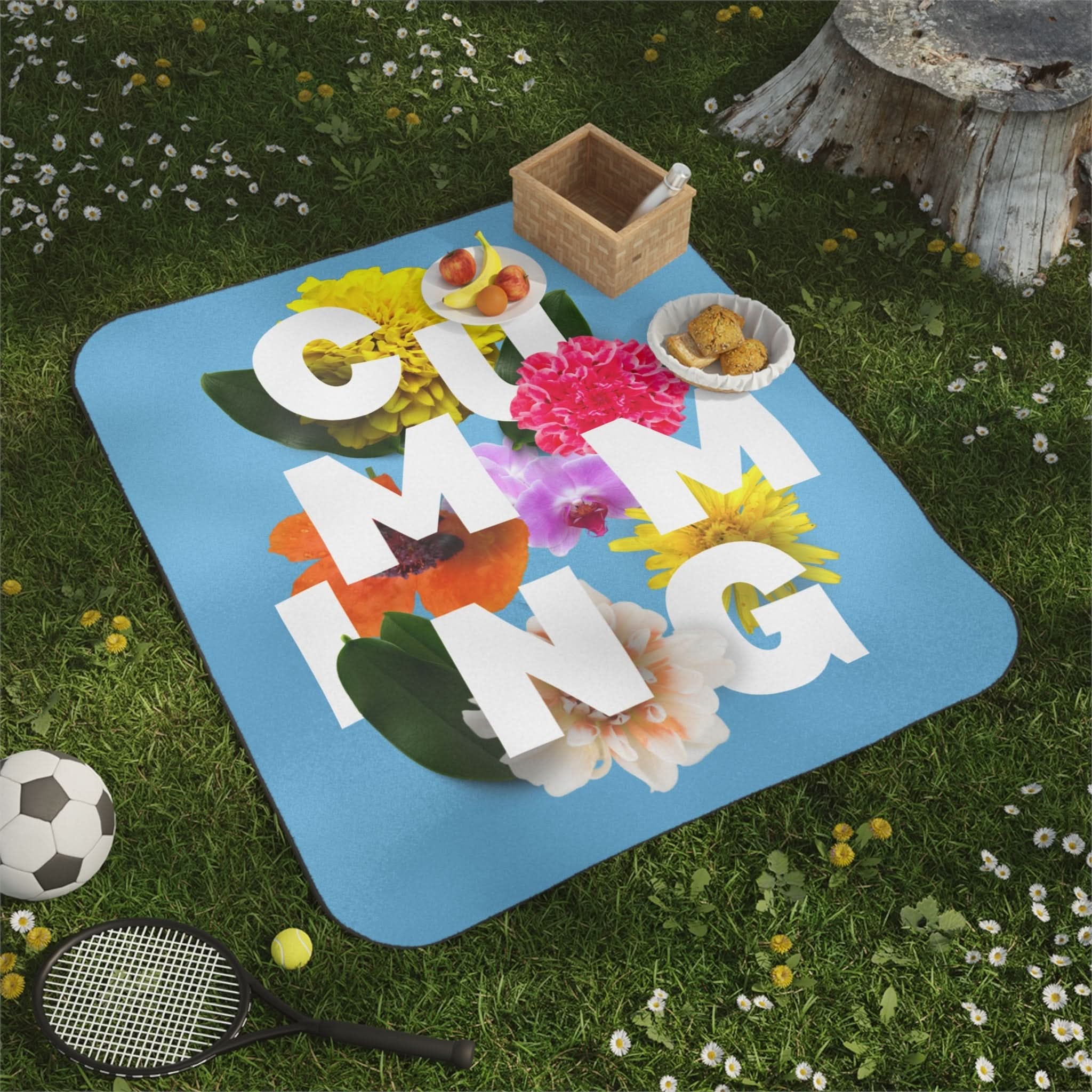 Flowers Are Cumming | Mix Match Fun-Flirty Lovers’ Water-Resistant Blankets