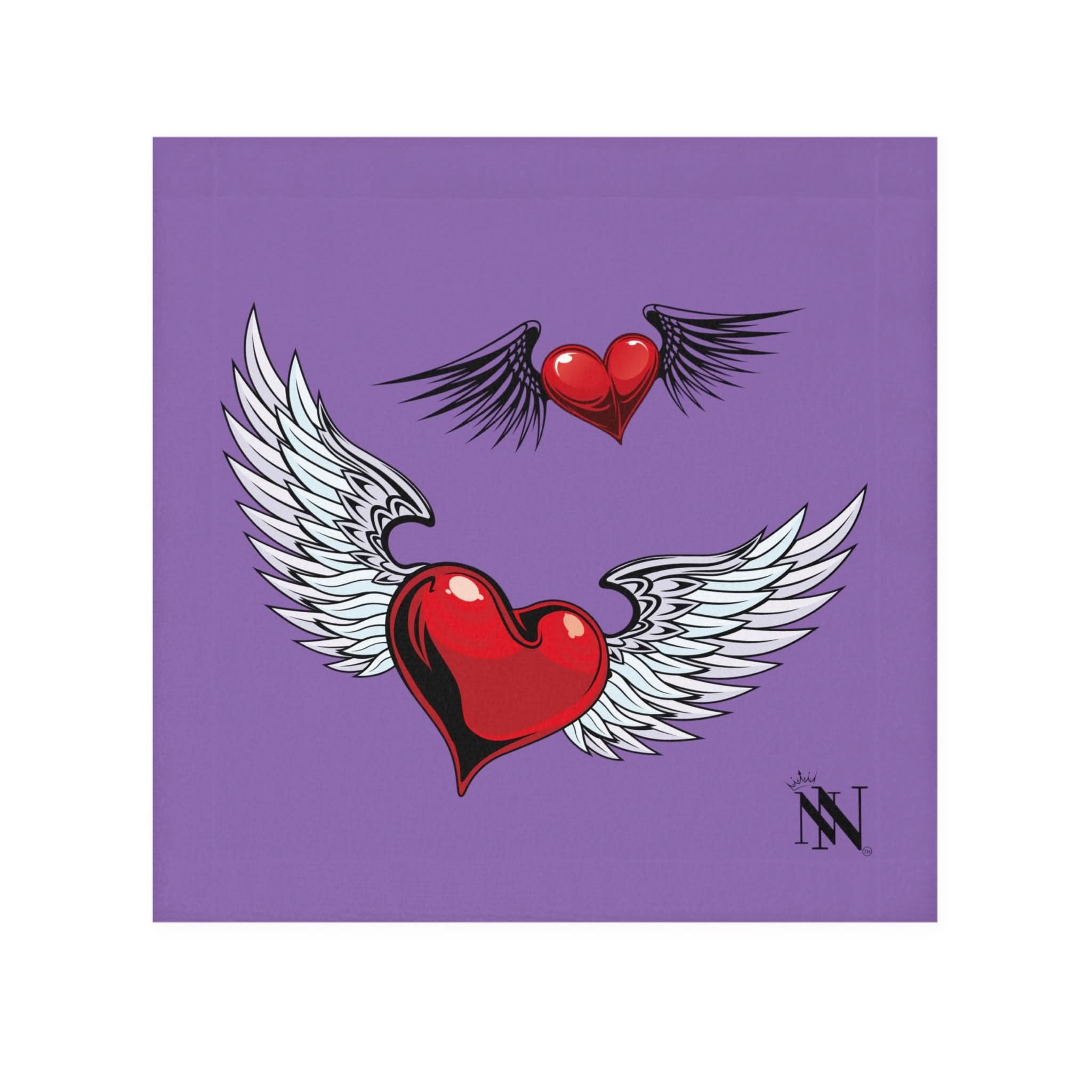 Flying Hearts Lavendar | Mix & Match Lils’ Fun-Flirty Lovers’ Towels