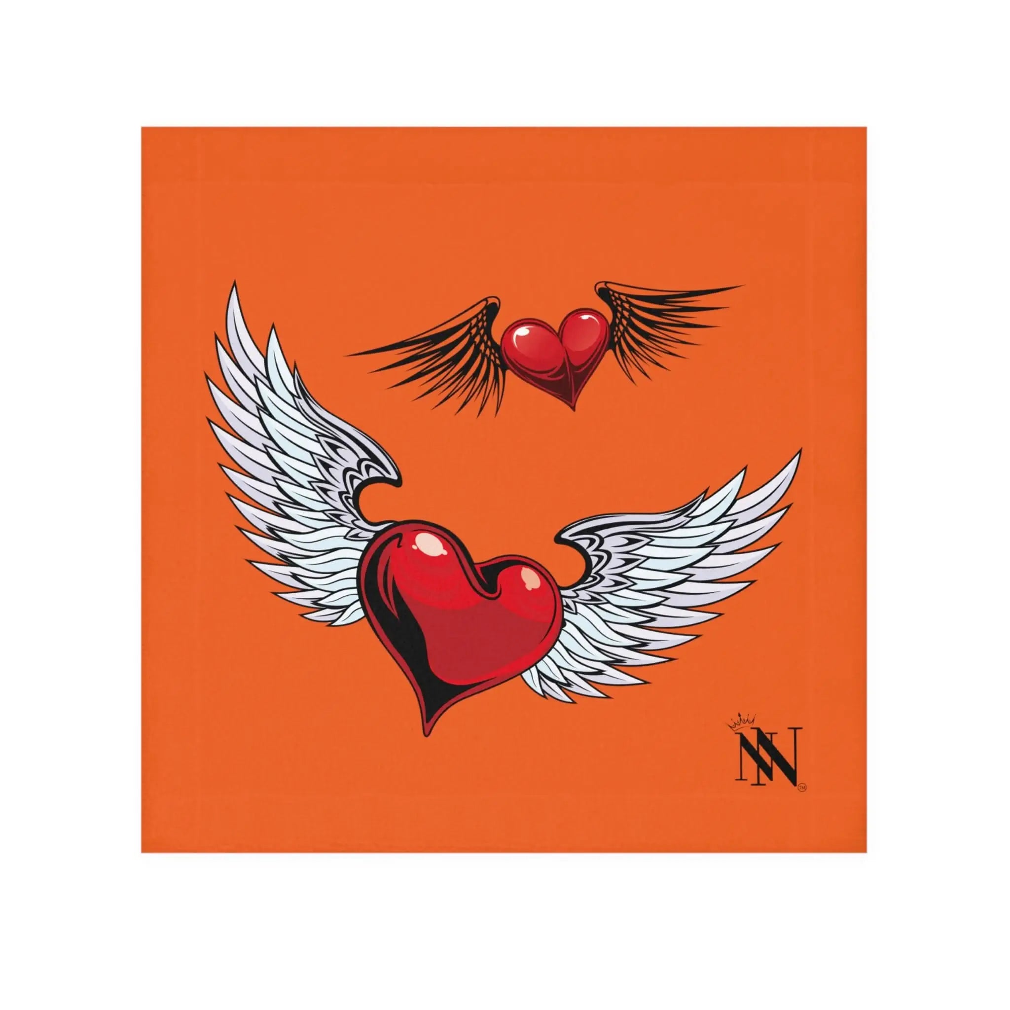 Flying Hearts Orange | Mix & Match Lils’ Fun-Flirty Lovers’ Towels