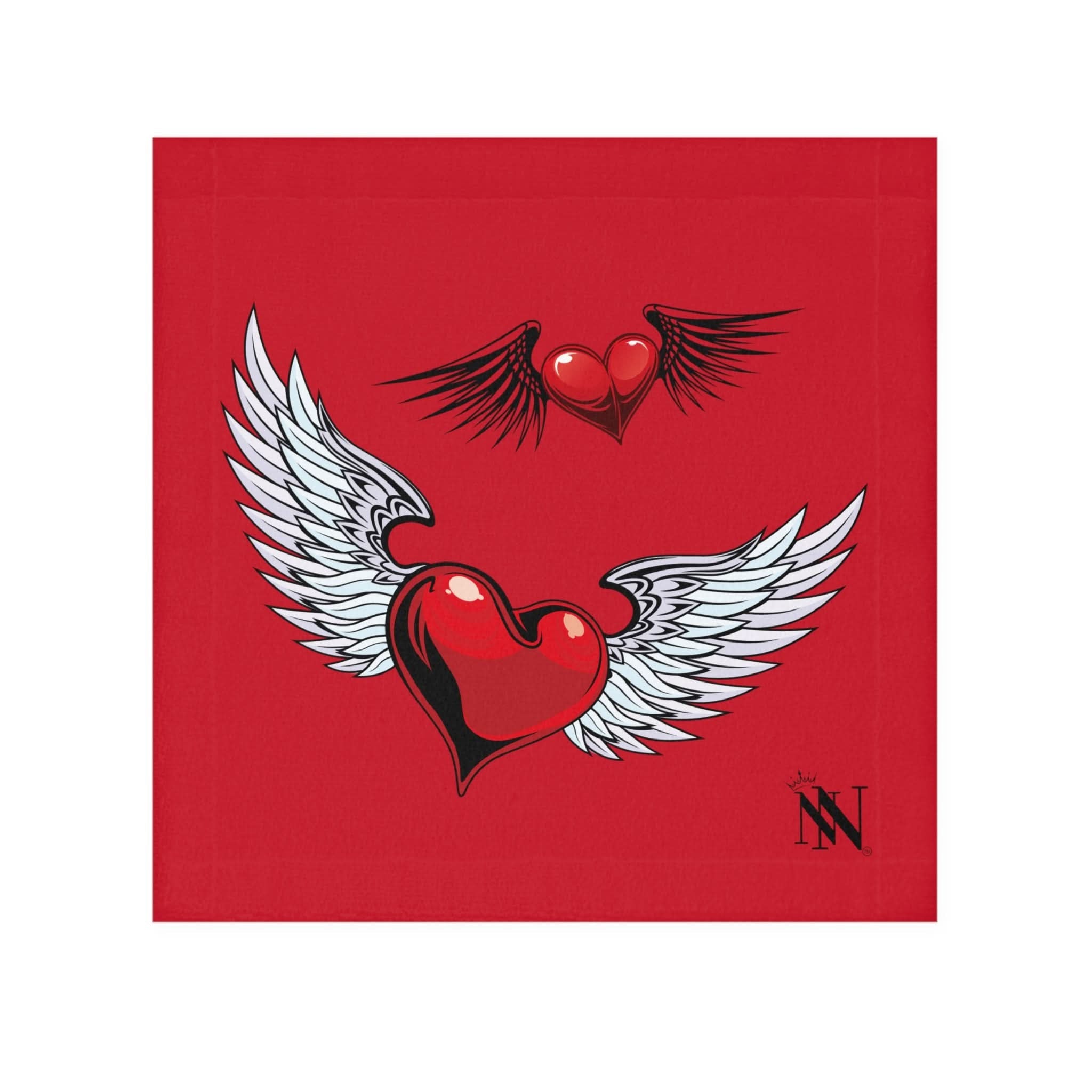 Flying Hearts Red | Mix & Match Lils’ Fun-Flirty Lovers’ Towels