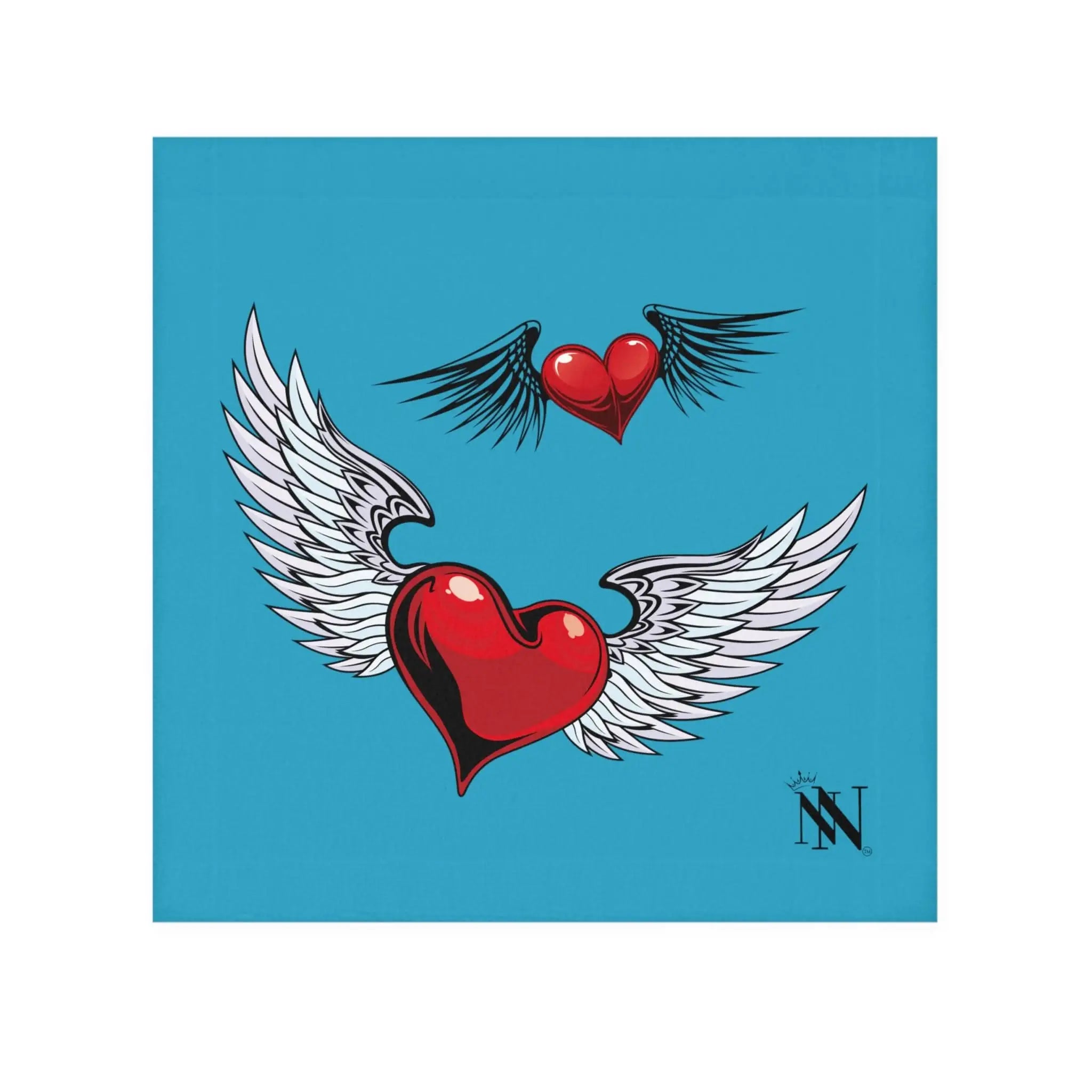 Flying Hearts Teal | Mix & Match Lils’ Fun-Flirty Lovers’ Towels