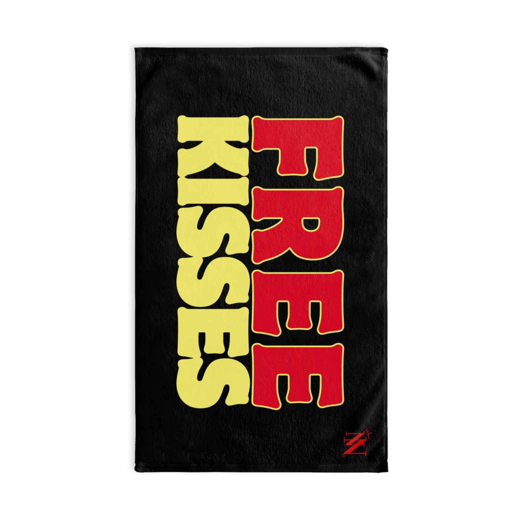 Free Kisses Black | Mix & Match Original Fun-Flirty Lovers’ Towels
