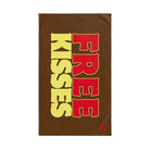 Free Kisses Brown | Mix & Match Original Fun-Flirty Lovers’ Towels