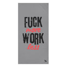 Fuck More Work Less Grey | Mix & Match XL Fun-Flirty Lovers’ Towels