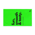 Fun Smooth Tasty Neon Green | Mix & Match Original Fun-Flirty Lovers’ Towels