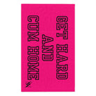 Get Hard and Cum Home Pink Mix & Match Soft Sex Towels | Naughty Lovers’ Gifts
