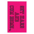 Get Hard and Cum Home Pink Mix & Match Soft Sex Towels | Naughty Lovers’ Gifts