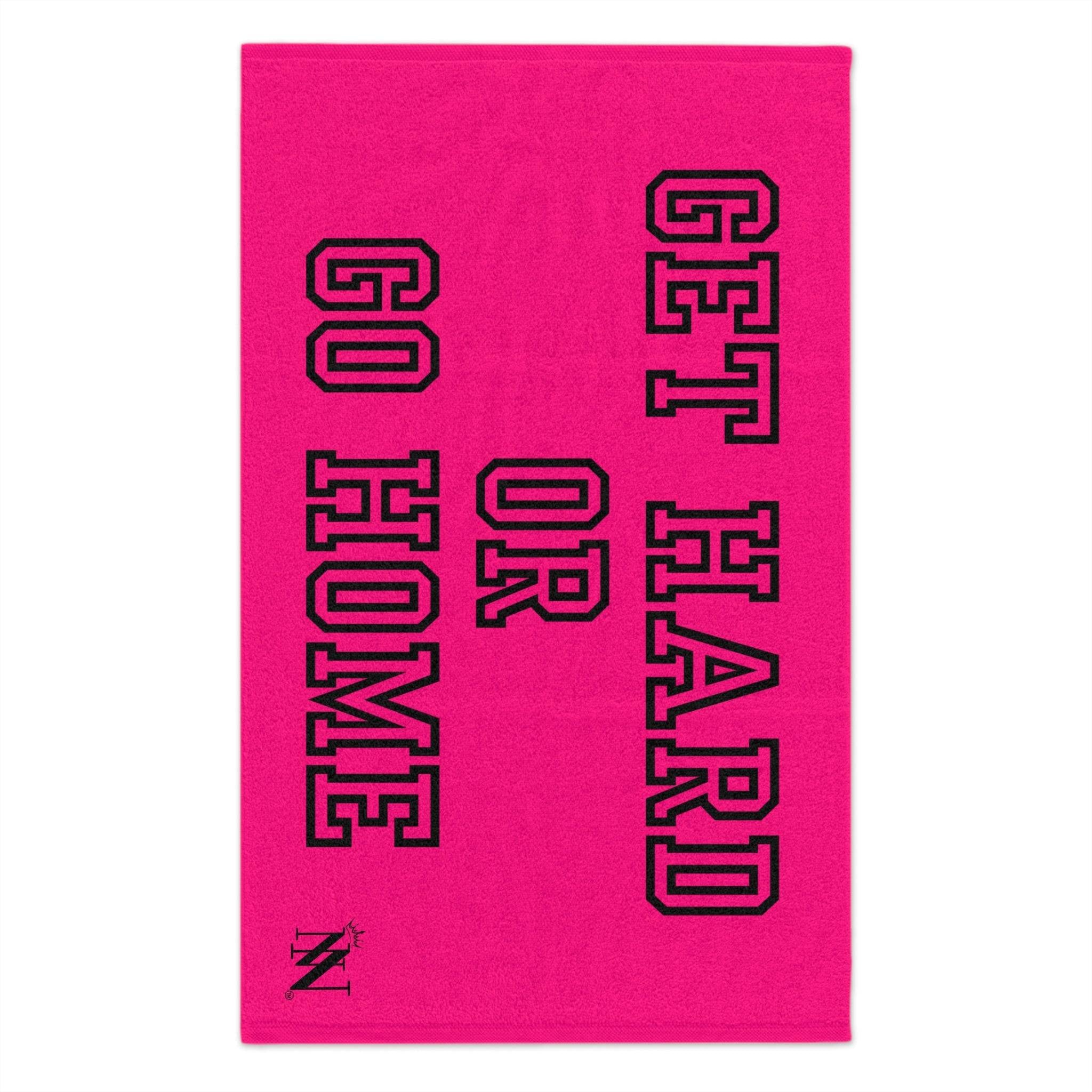 Get Hard or Go Home Pink Mix & Match Soft Sex Towels | Naughty Lovers’ Gifts