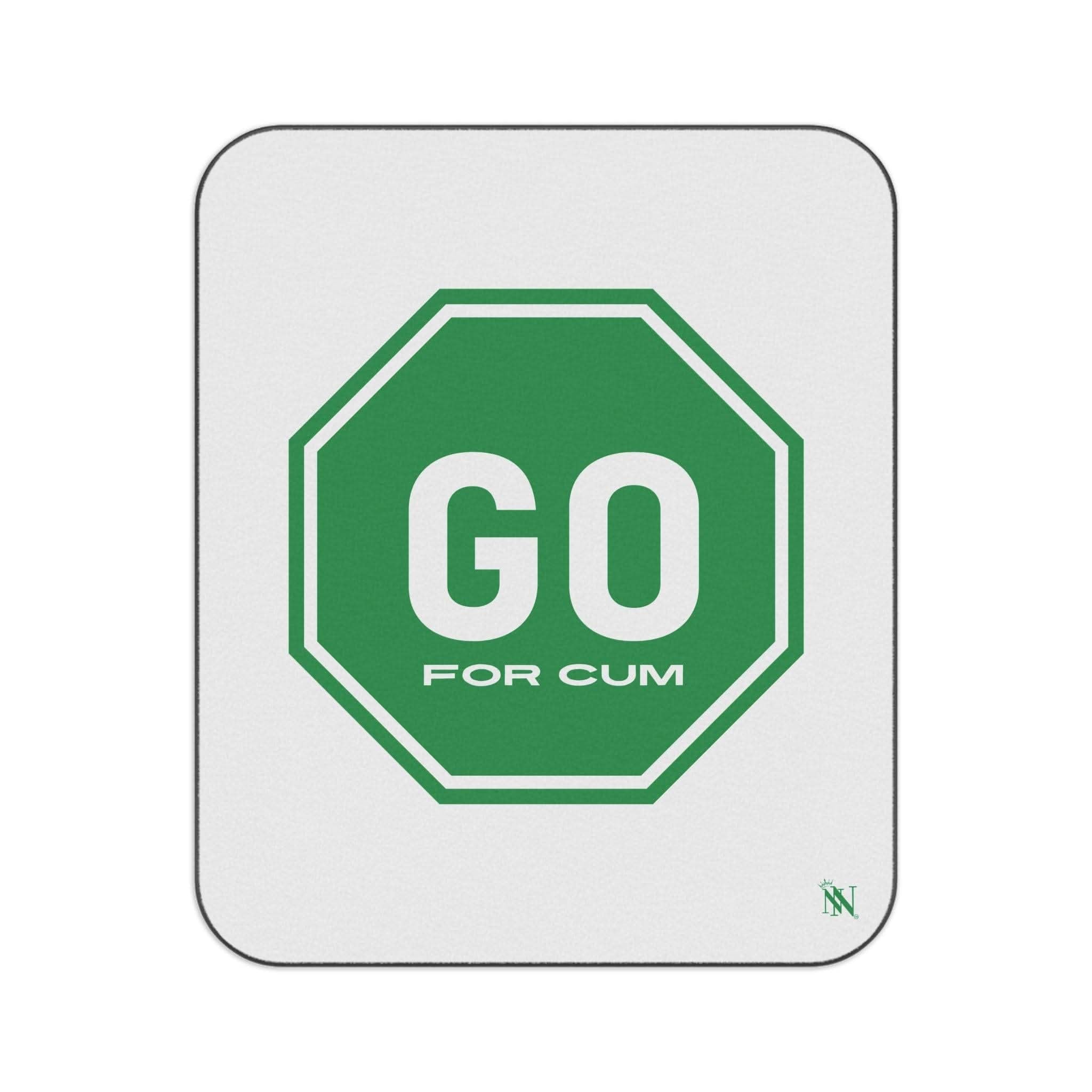 Go For Cum Sign | Mix Match Fun-Flirty Lovers’ Water-Resistant Blankets