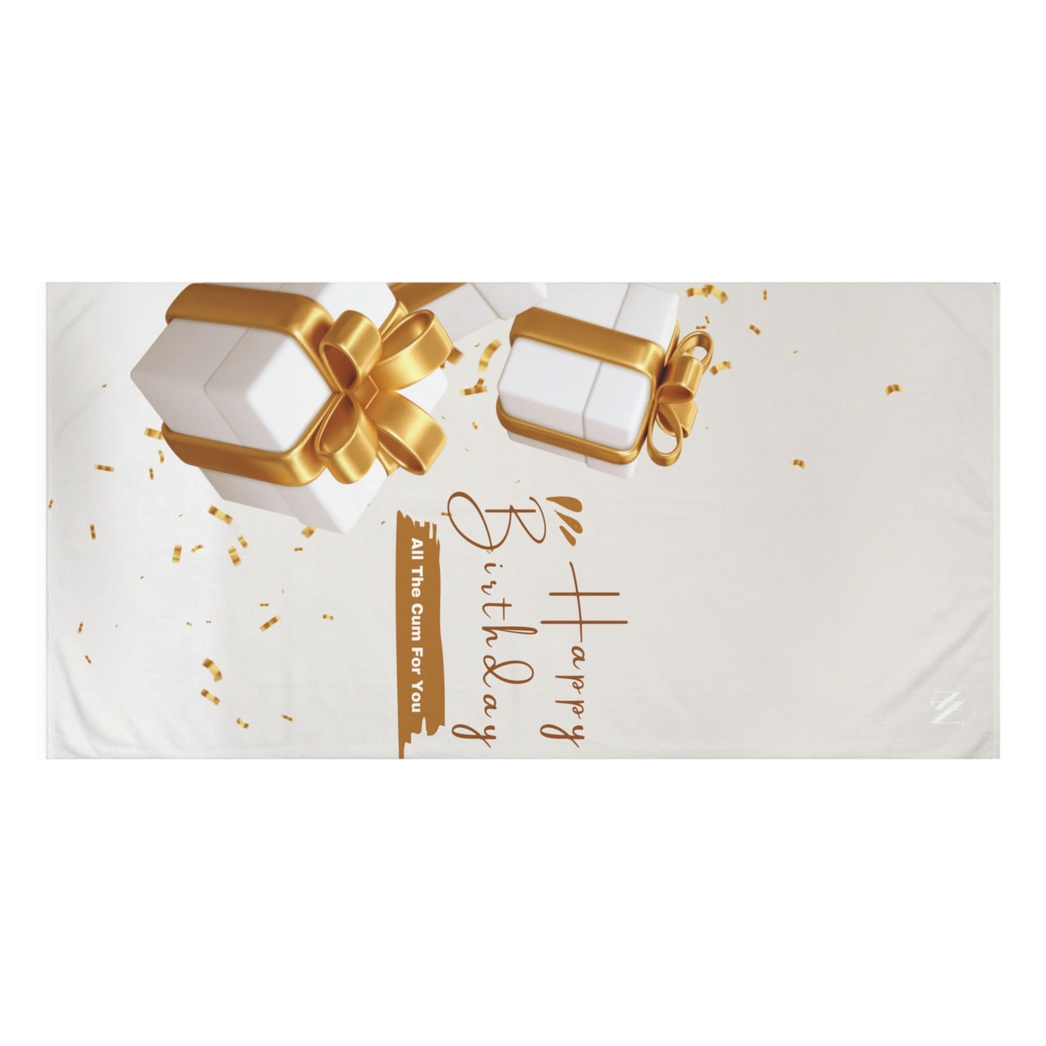 Gold Happy Birthday | Mix & Match Naughty XL Fun-Flirty Lovers’ Towels