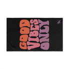 Good Vibes Only Retro Black | Mix & Match Original Fun-Flirty Lovers’ Towels