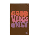 Good Vibes Only Retro Brown | Mix & Match Original Fun-Flirty Lovers’ Towels