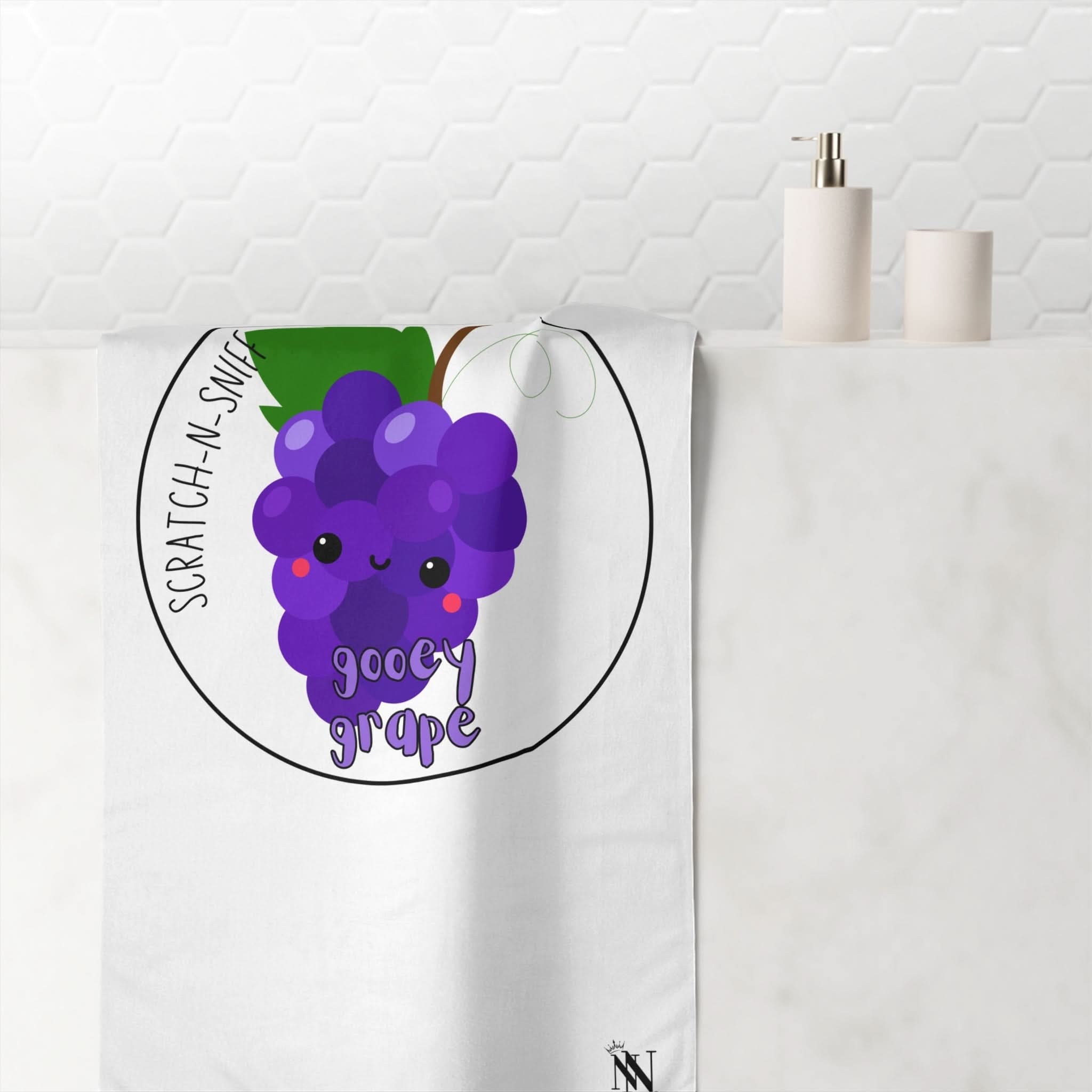 Gooey Grape Scratch N Sniff | Mix & Match Naughty XL Fun-Flirty Lovers’ Towels