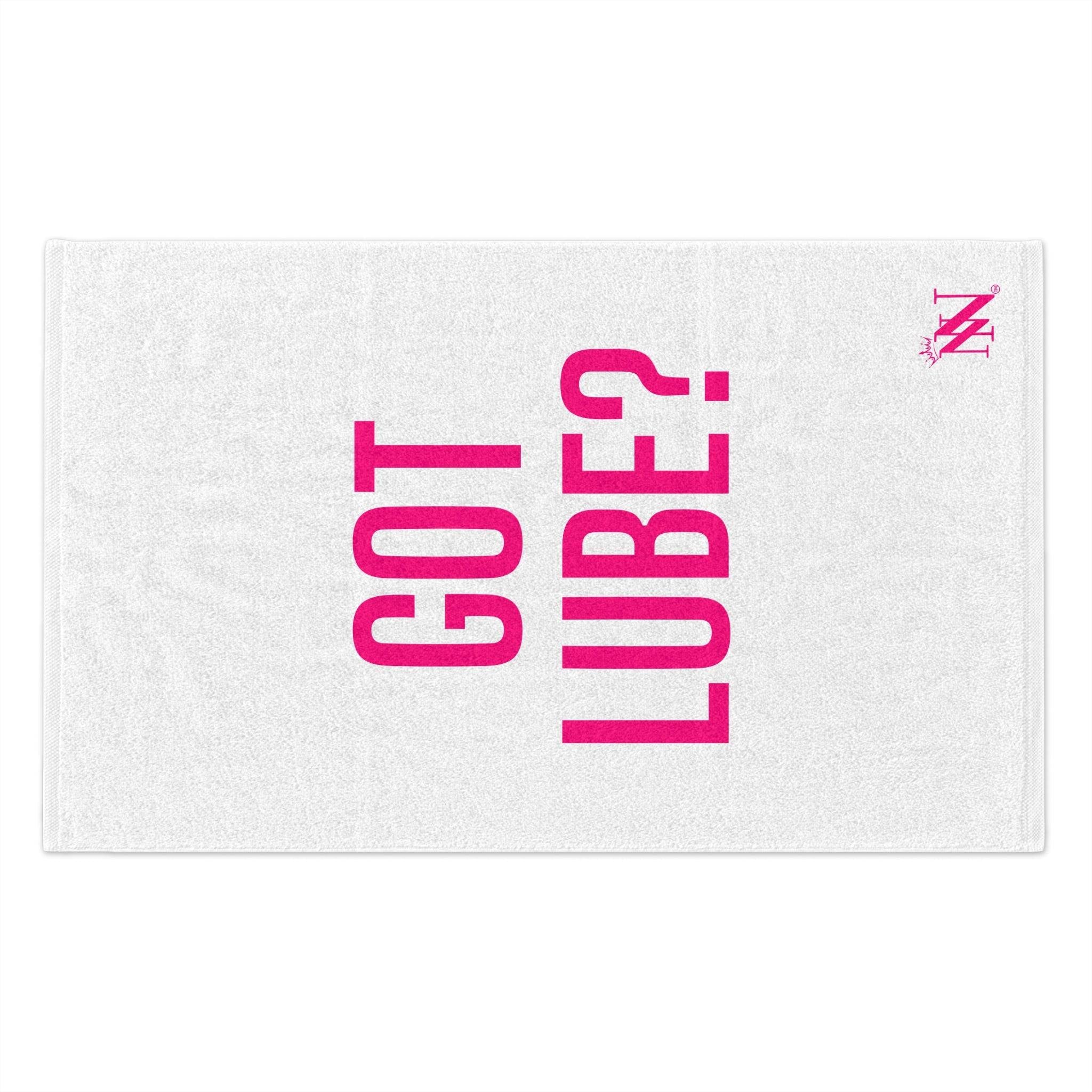 Got Lube? White | Mix & Match Soft Fun-Flirty Lovers’ Towels