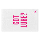 Got Lube? White | Mix & Match Soft Fun-Flirty Lovers’ Towels
