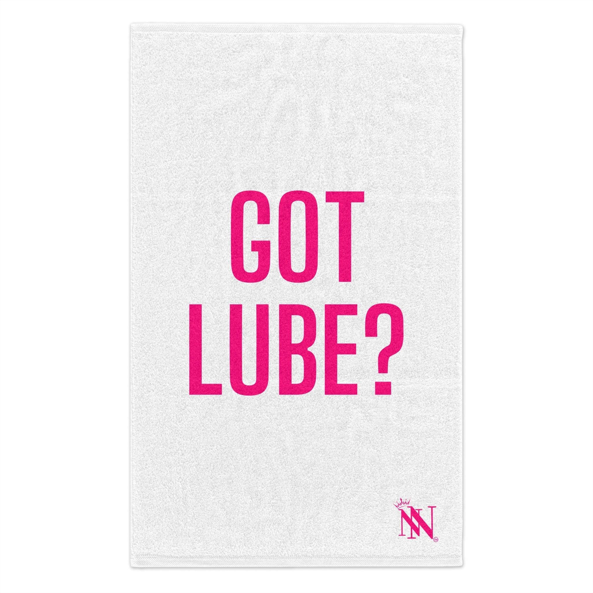 Got Lube? White | Mix & Match Soft Fun-Flirty Lovers’ Towels