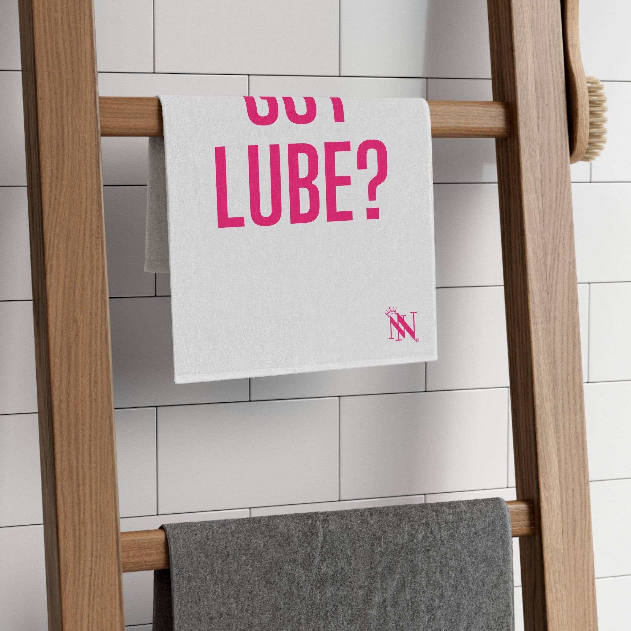Got Lube? White | Mix & Match Soft Fun-Flirty Lovers’ Towels