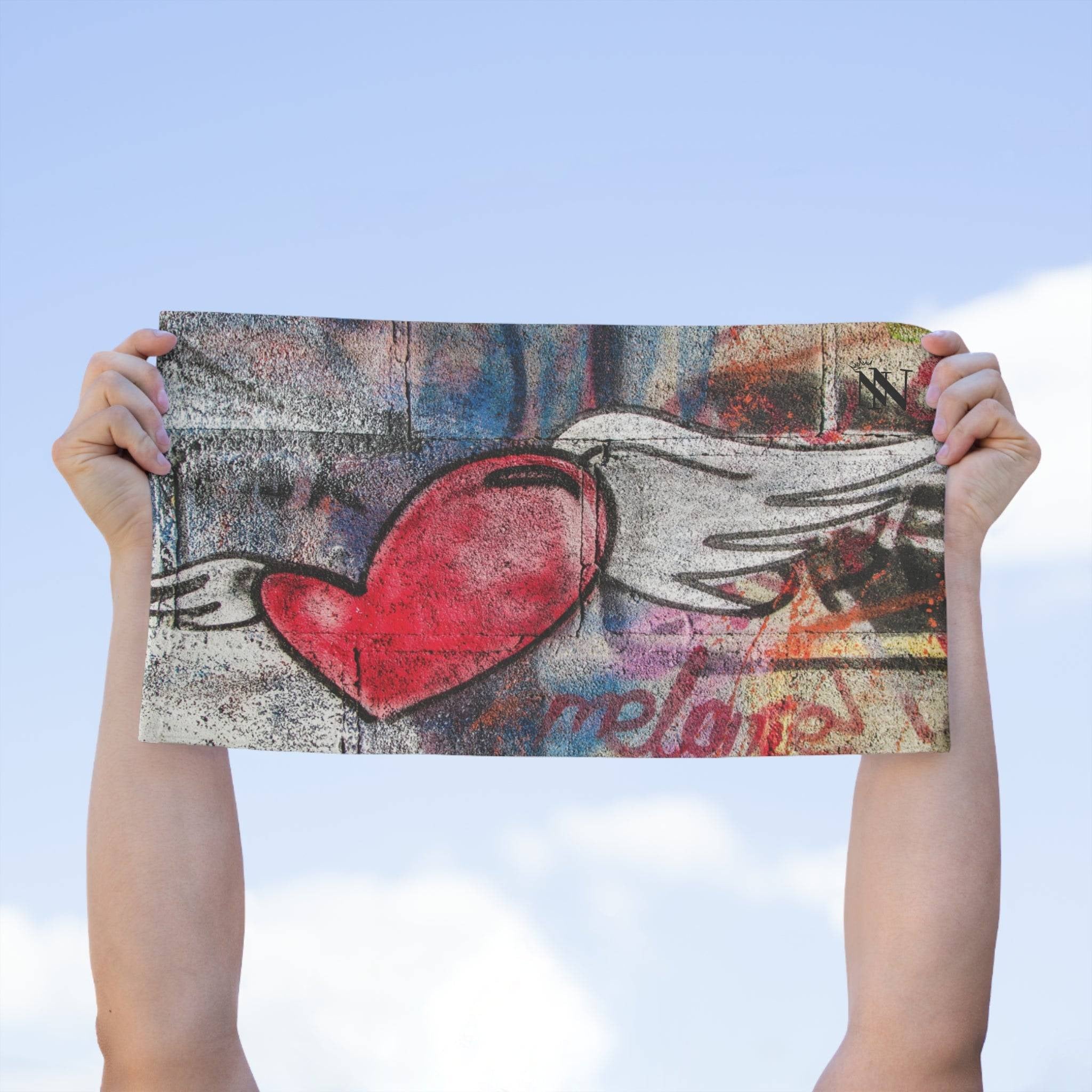 Graffiti Heart | Mix & Match Soft Fun-Flirty Lovers’ Towels