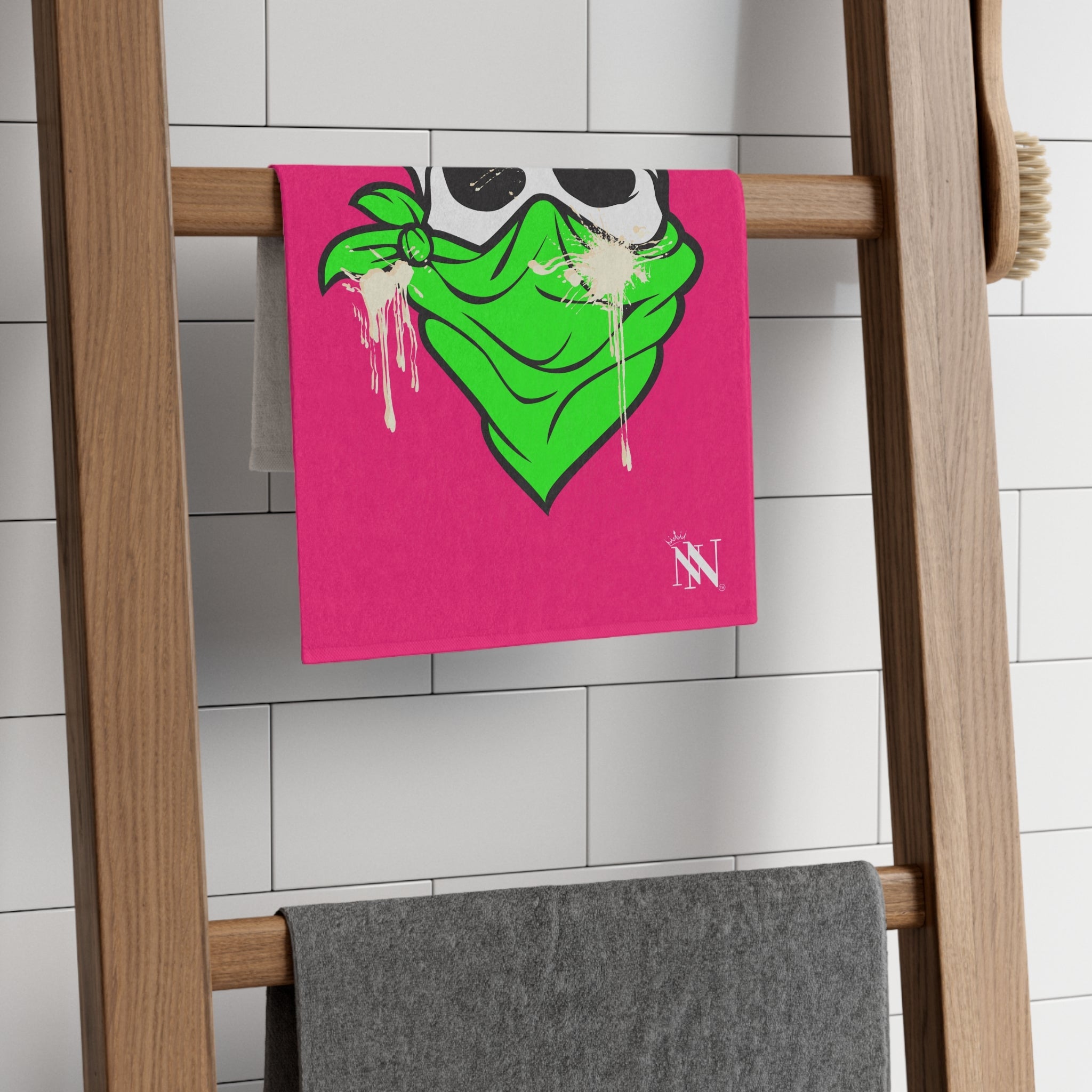 Green Cum Bandit Pink | Mix & Match Soft Fun-Flirty Lovers’ Towels