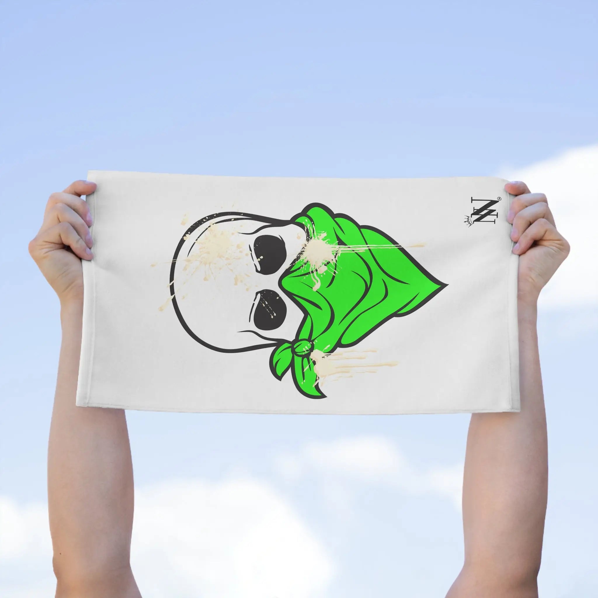 Green Cum Bandit White | Mix & Match Soft Fun-Flirty Lovers’ Towels
