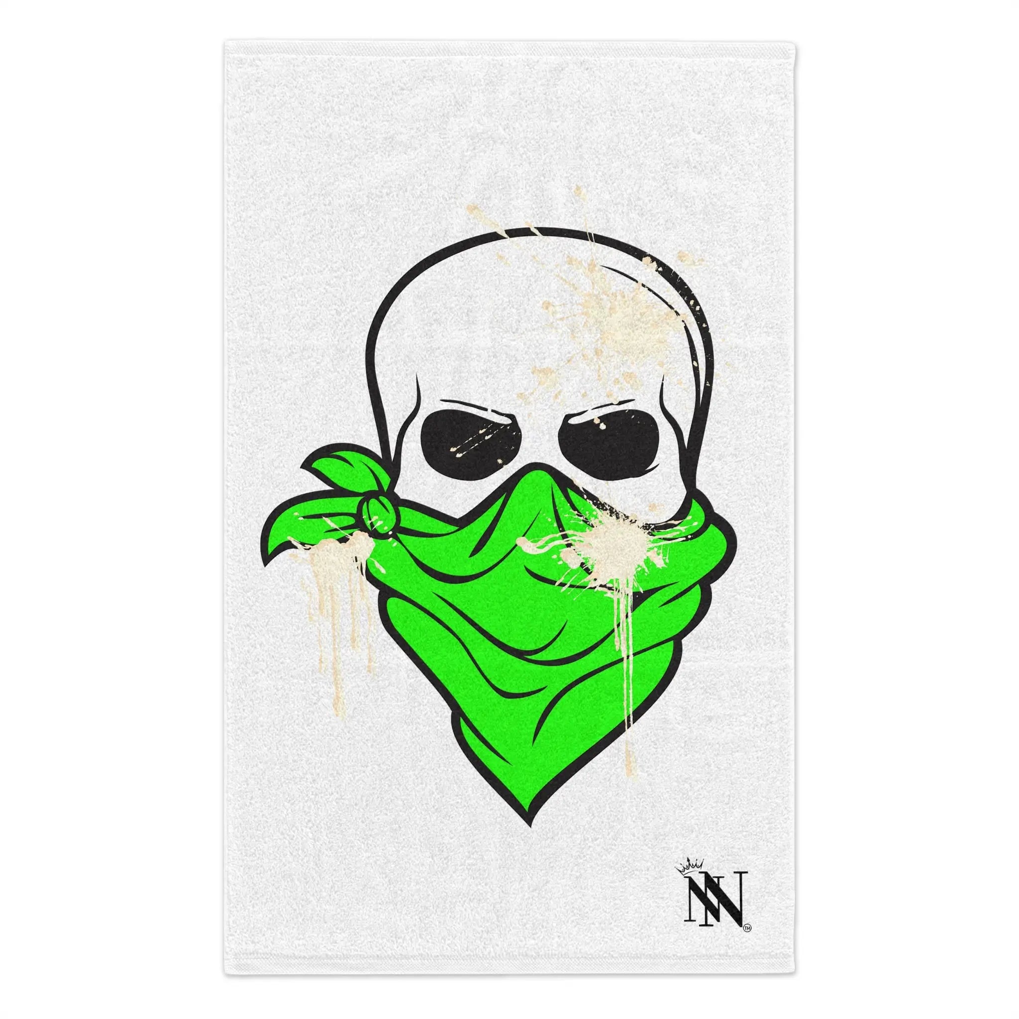 Green Cum Bandit White | Mix & Match Soft Fun-Flirty Lovers’ Towels