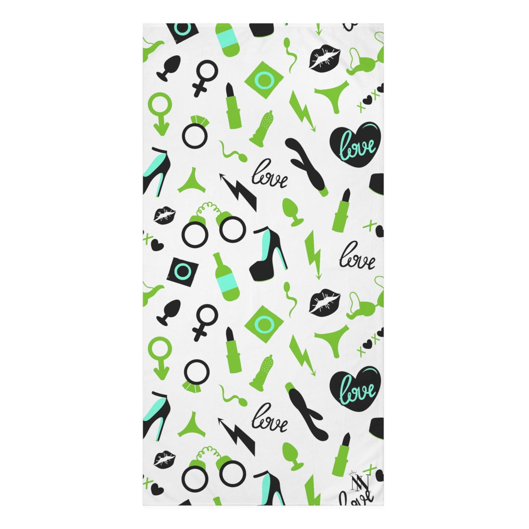 Green Sex Toys | Mix & Match Naughty XL Fun-Flirty Lovers’ Towels