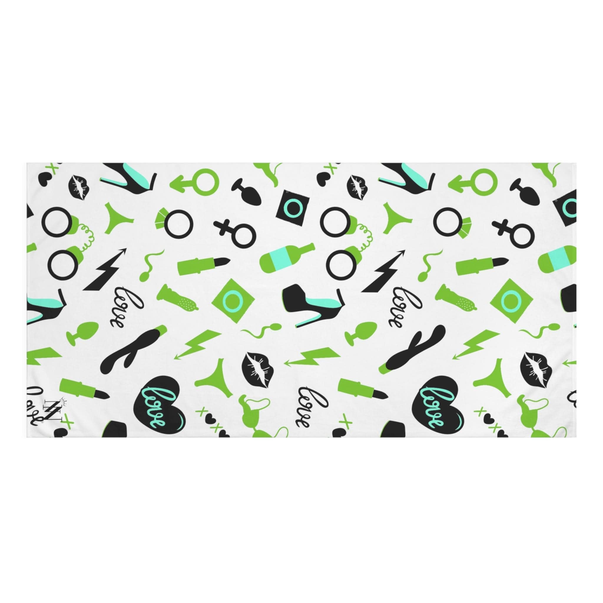 Green Sex Toys | Mix & Match Naughty XL Fun-Flirty Lovers’ Towels