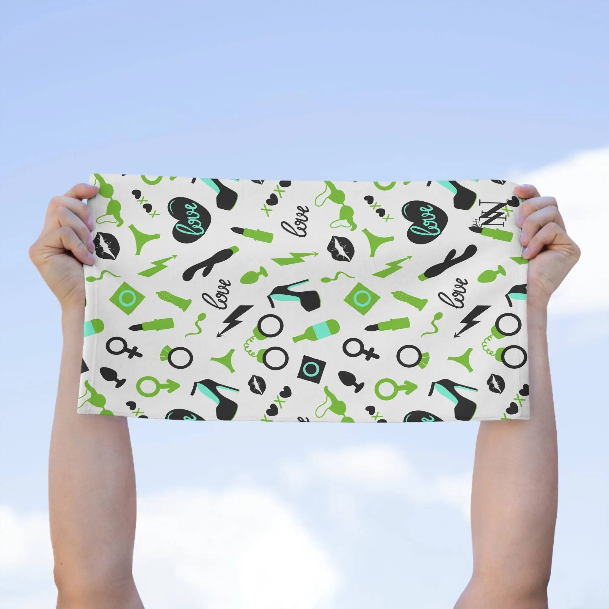Green Sex Toys | Mix & Match Soft Fun-Flirty Lovers’ Towels