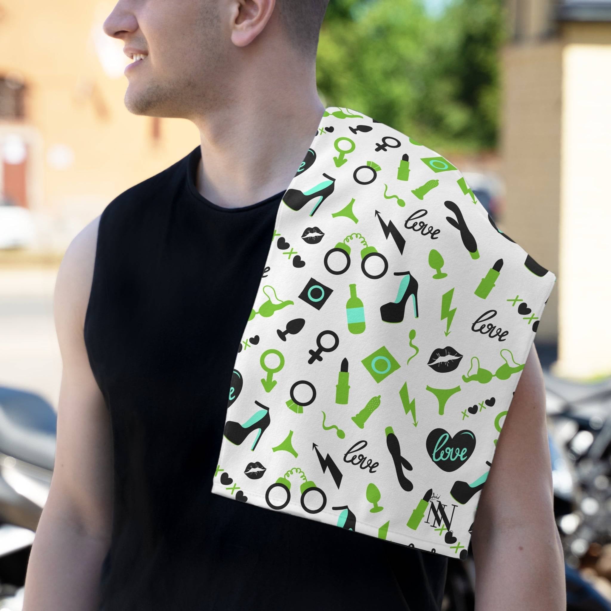 Green Sex Toys | Mix & Match Soft Fun-Flirty Lovers’ Towels