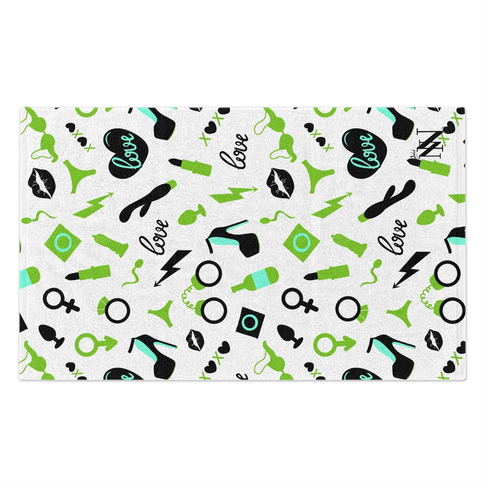 Green Sex Toys | Mix & Match Soft Fun-Flirty Lovers’ Towels