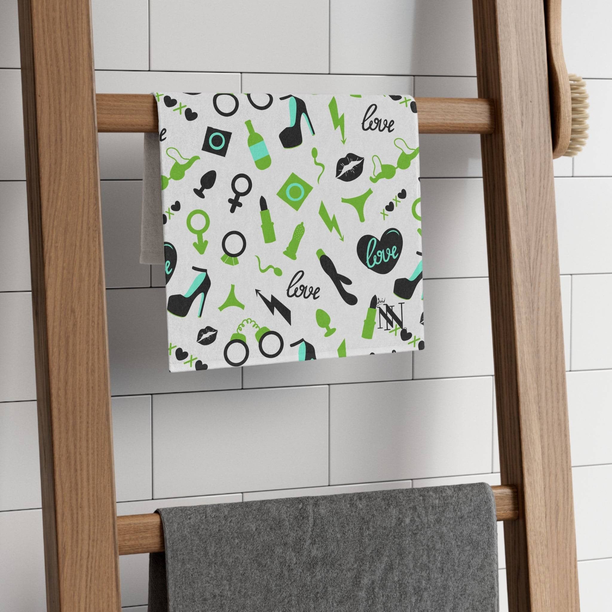 Green Sex Toys | Mix & Match Soft Fun-Flirty Lovers’ Towels