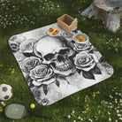 Grey Washed Skull & Roses | Mix Match Fun-Flirty Lovers’ Water-Resistant Blankets
