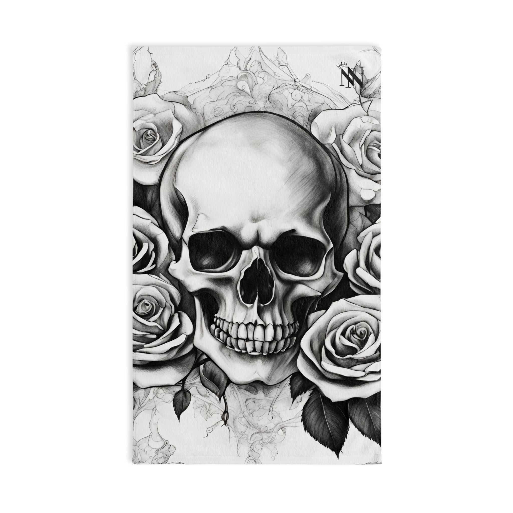 Grey Washed Skull & Roses | Mix & Match Original Fun-Flirty Lovers’ Towels