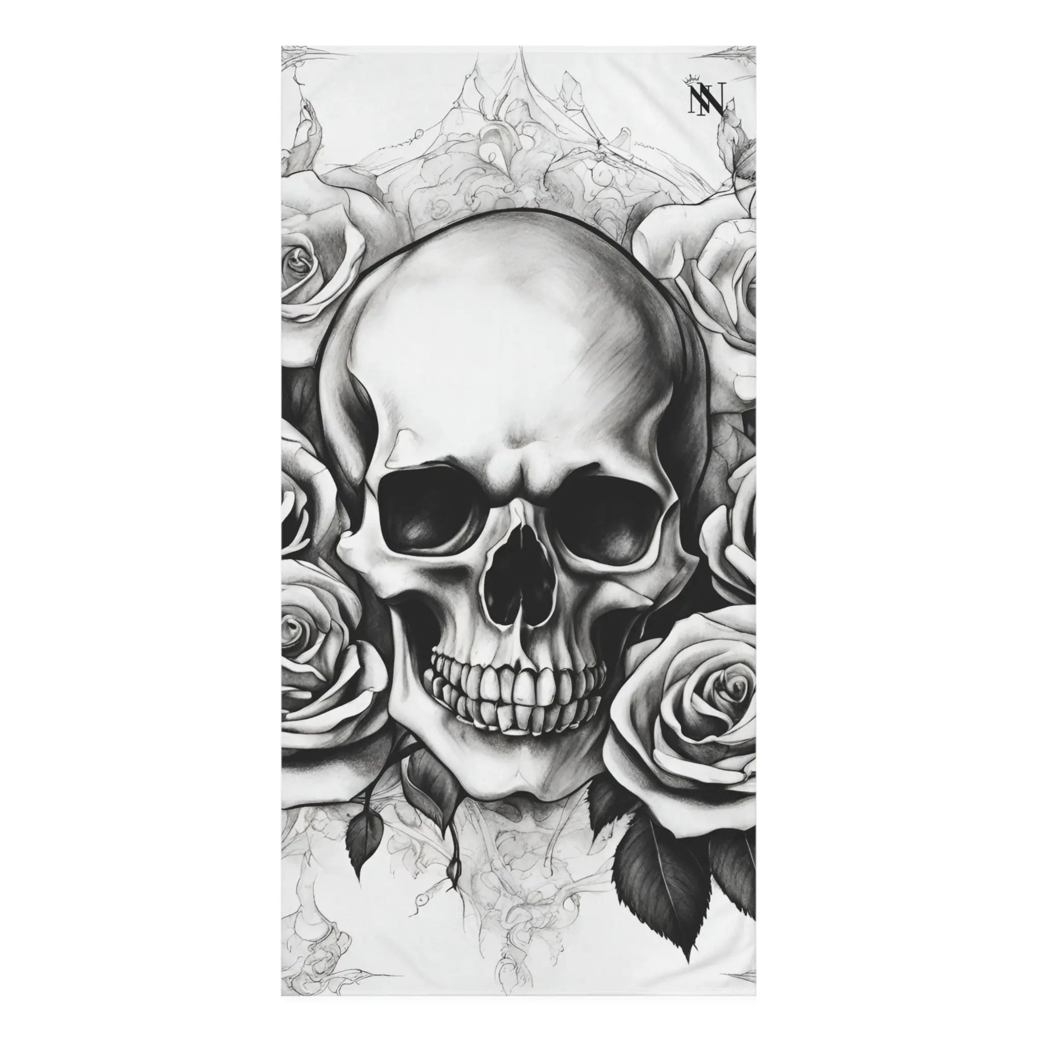 Grey Washed Skull & Roses | Mix & Match XL Fun-Flirty Lovers’ Towels