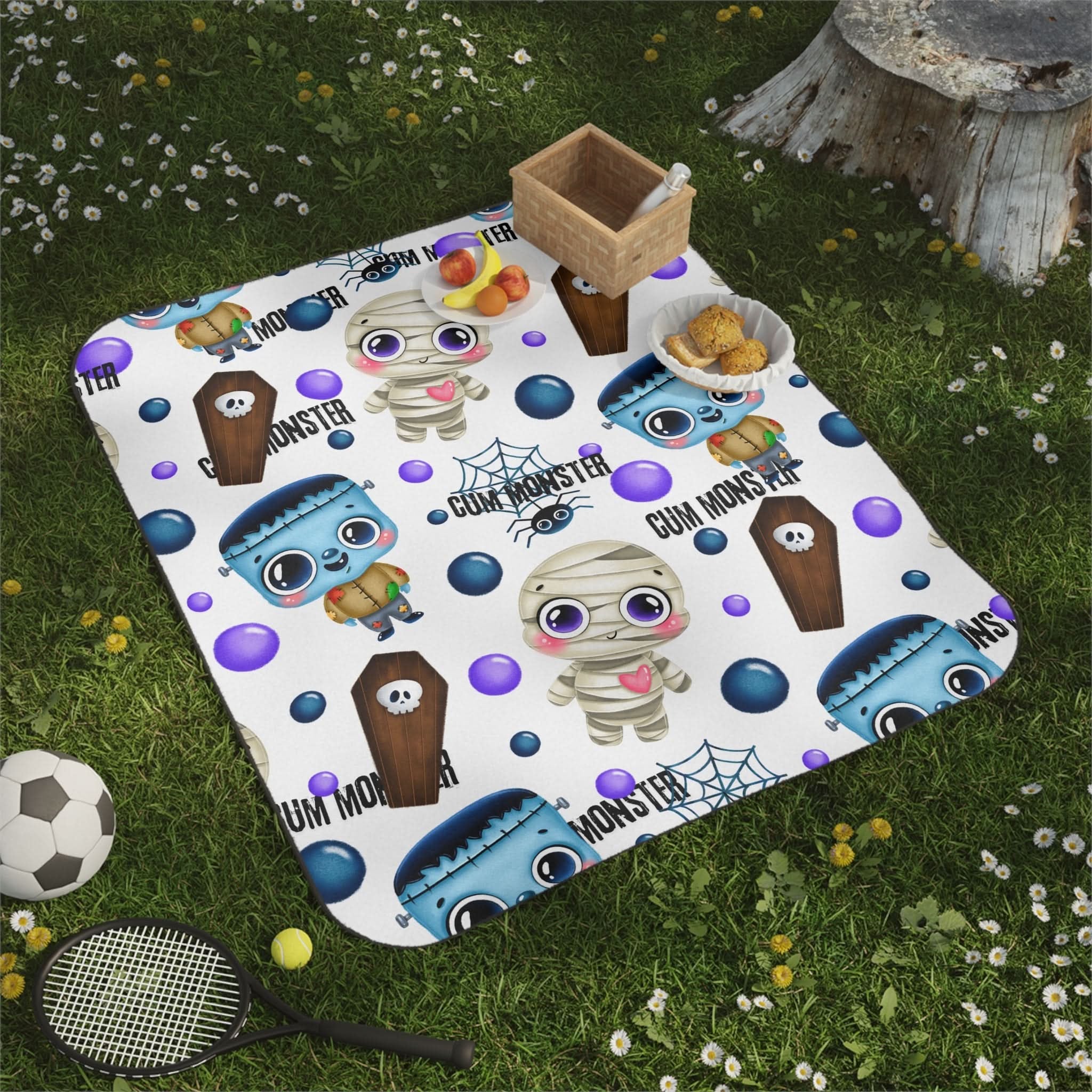 Halloween Cum Monster | Mix Match Fun-Flirty Lovers’ Water-Resistant Blankets