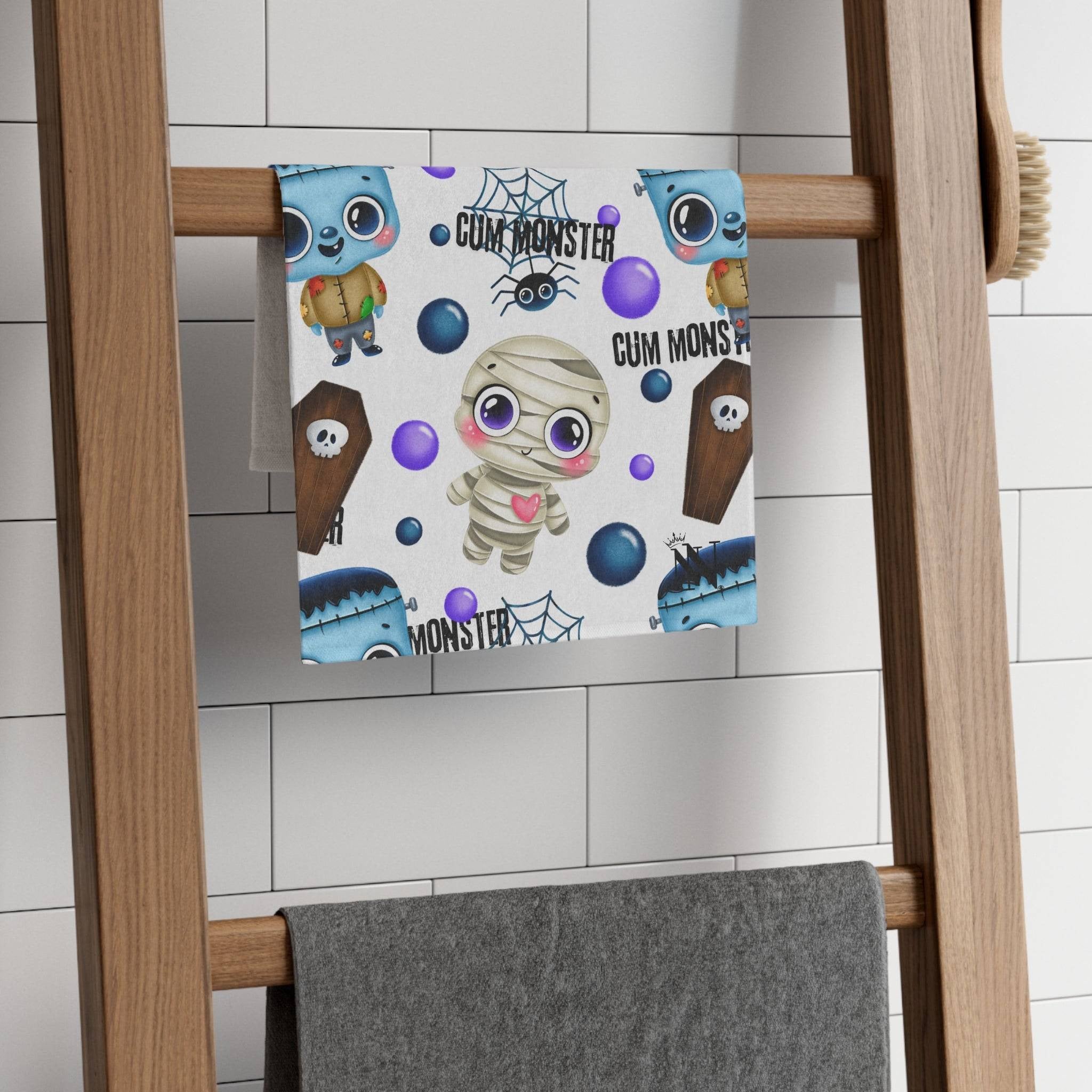Halloween Cum Monster | Mix & Match Soft Fun-Flirty Lovers’ Towels