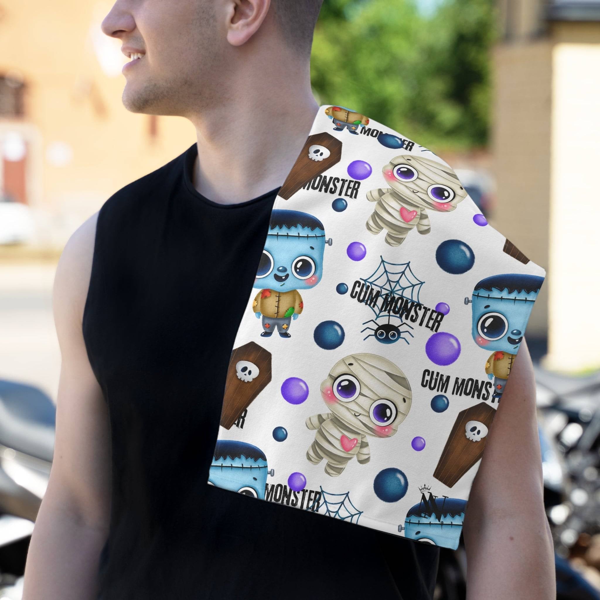 Halloween Cum Monster | Mix & Match Soft Fun-Flirty Lovers’ Towels