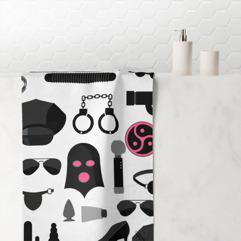Handcuff Bondage | Mix & Match Naughty XL Fun-Flirty Lovers’ Towels