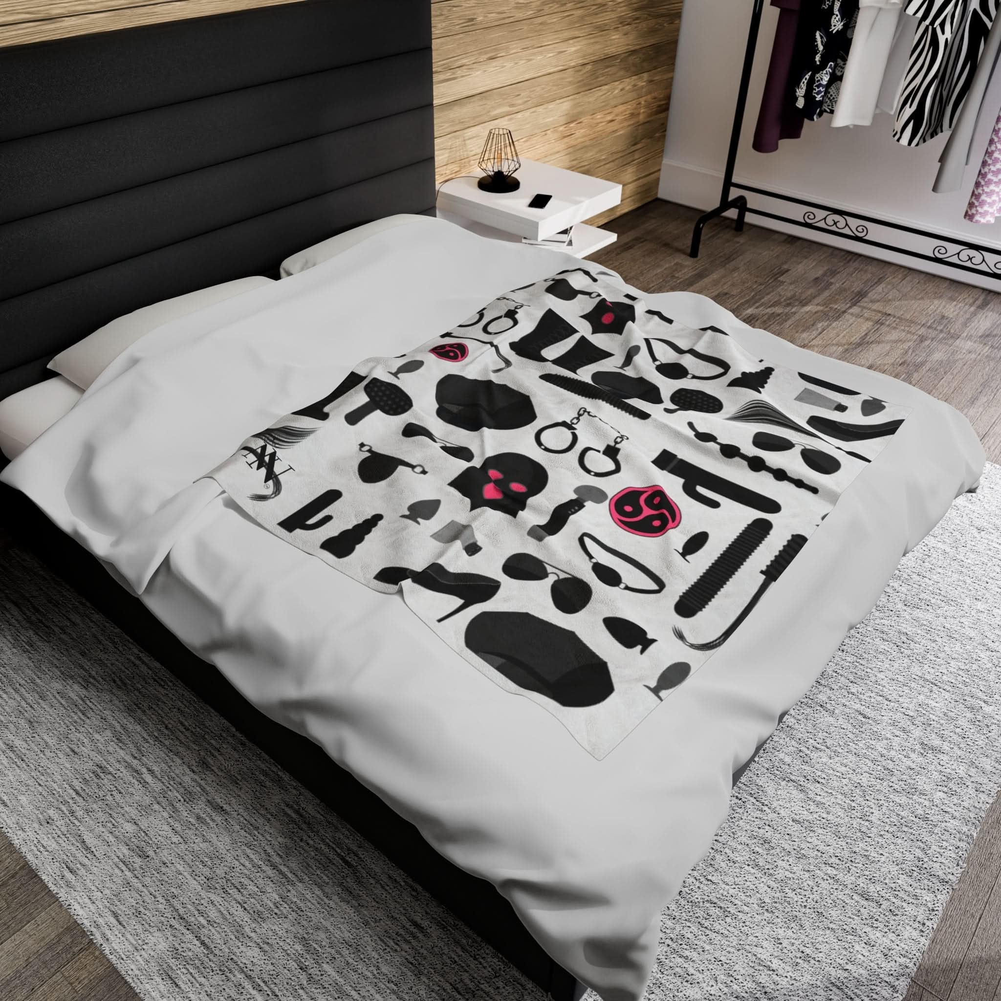 Handcuffs Bondage Flirty Love Sex Blanket | Luxuriously Soft & Plush