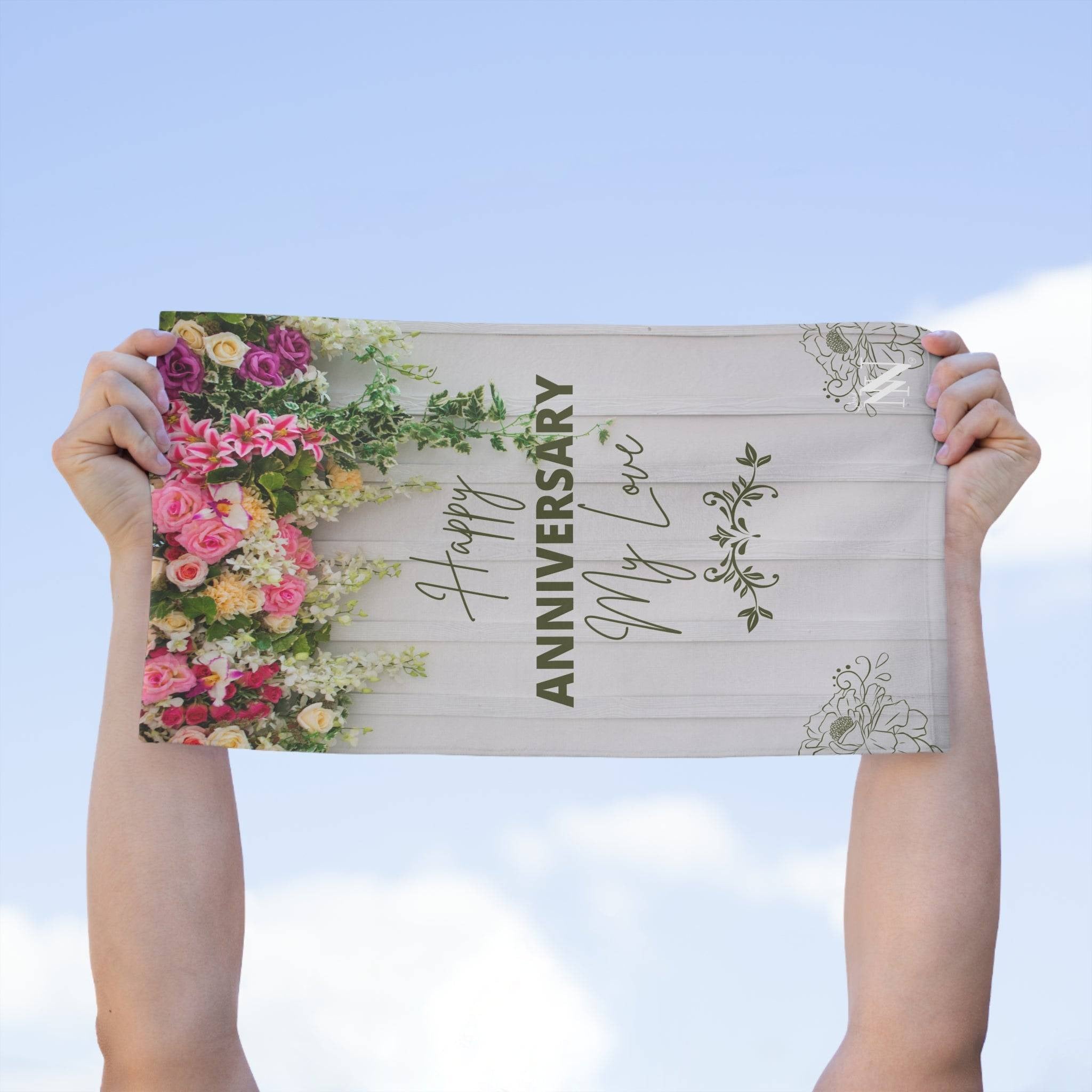 Happy Anniversary My Love | Mix & Match Soft Fun-Flirty Lovers’ Towels