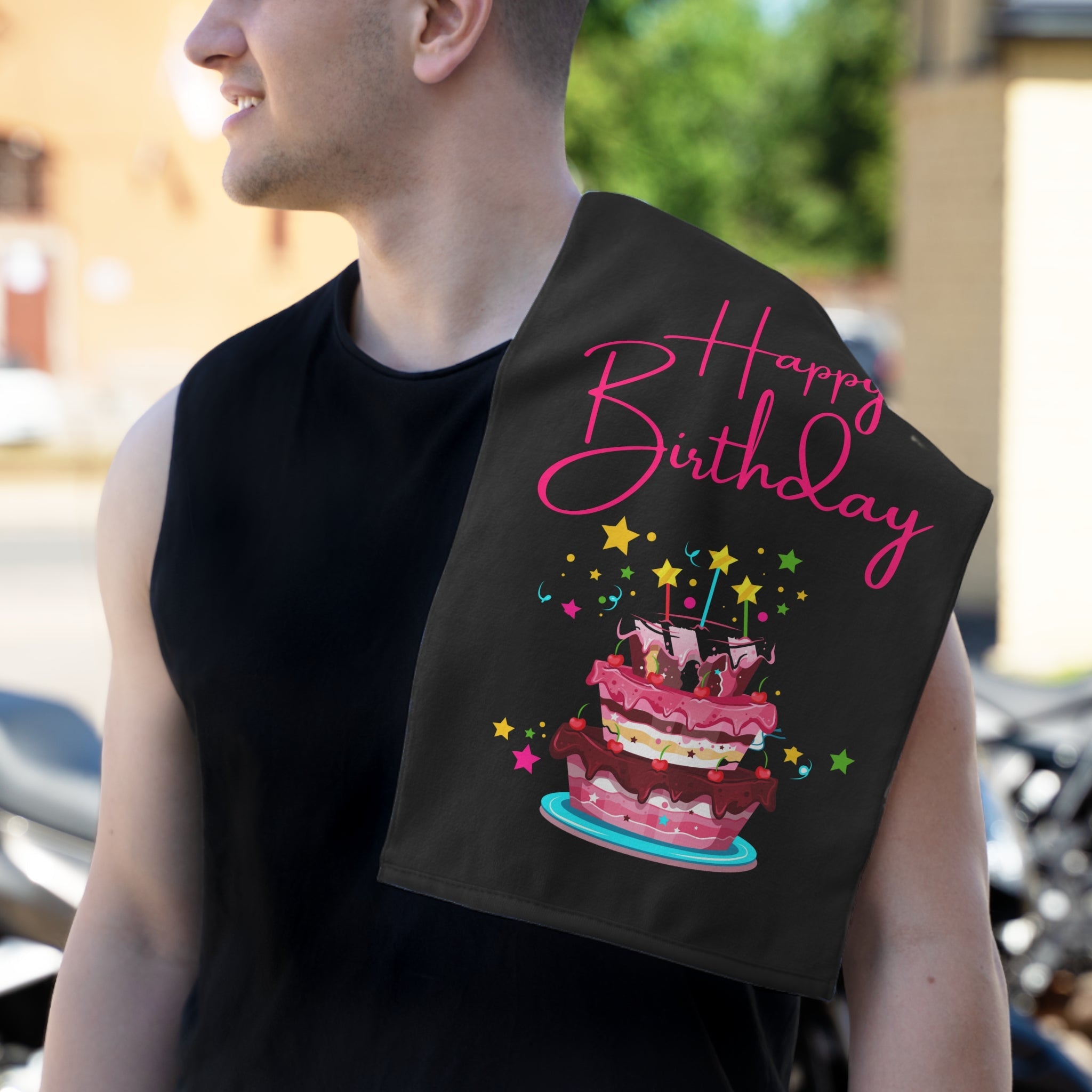 Happy Birthday Cake | Mix & Match Soft Fun-Flirty Lovers’ Towels