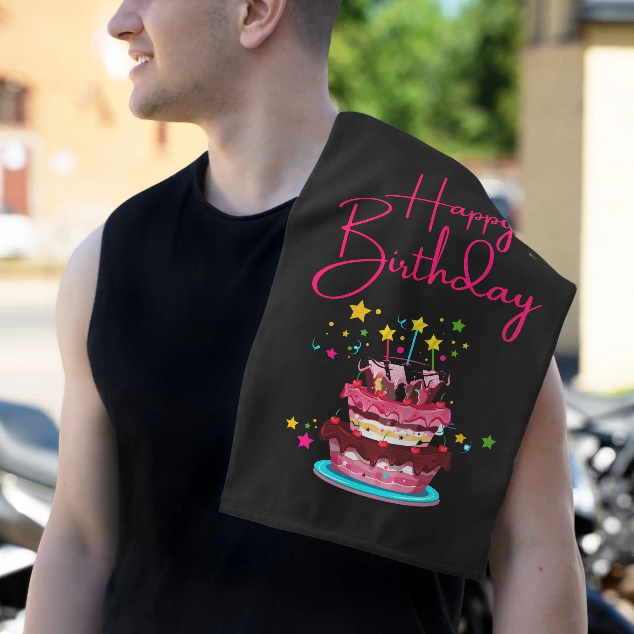Happy Birthday Cake | Mix & Match Soft Fun-Flirty Lovers’ Towels