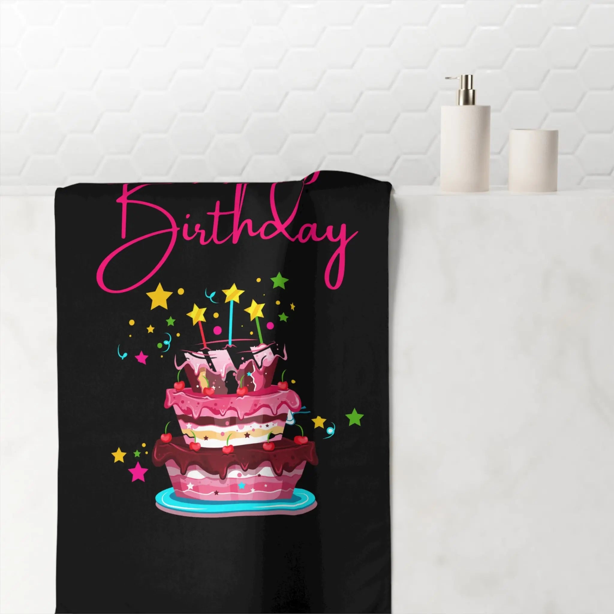 Happy Birthday Cake | Mix & Match XL Fun-Flirty Lovers’ Towels