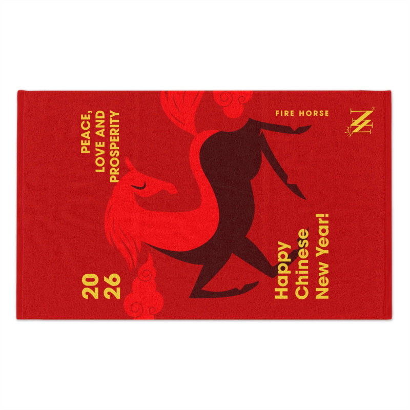 Happy Chinese New Year Fire Horse | Mix & Match Soft Fun-Flirty Lovers’ Towels