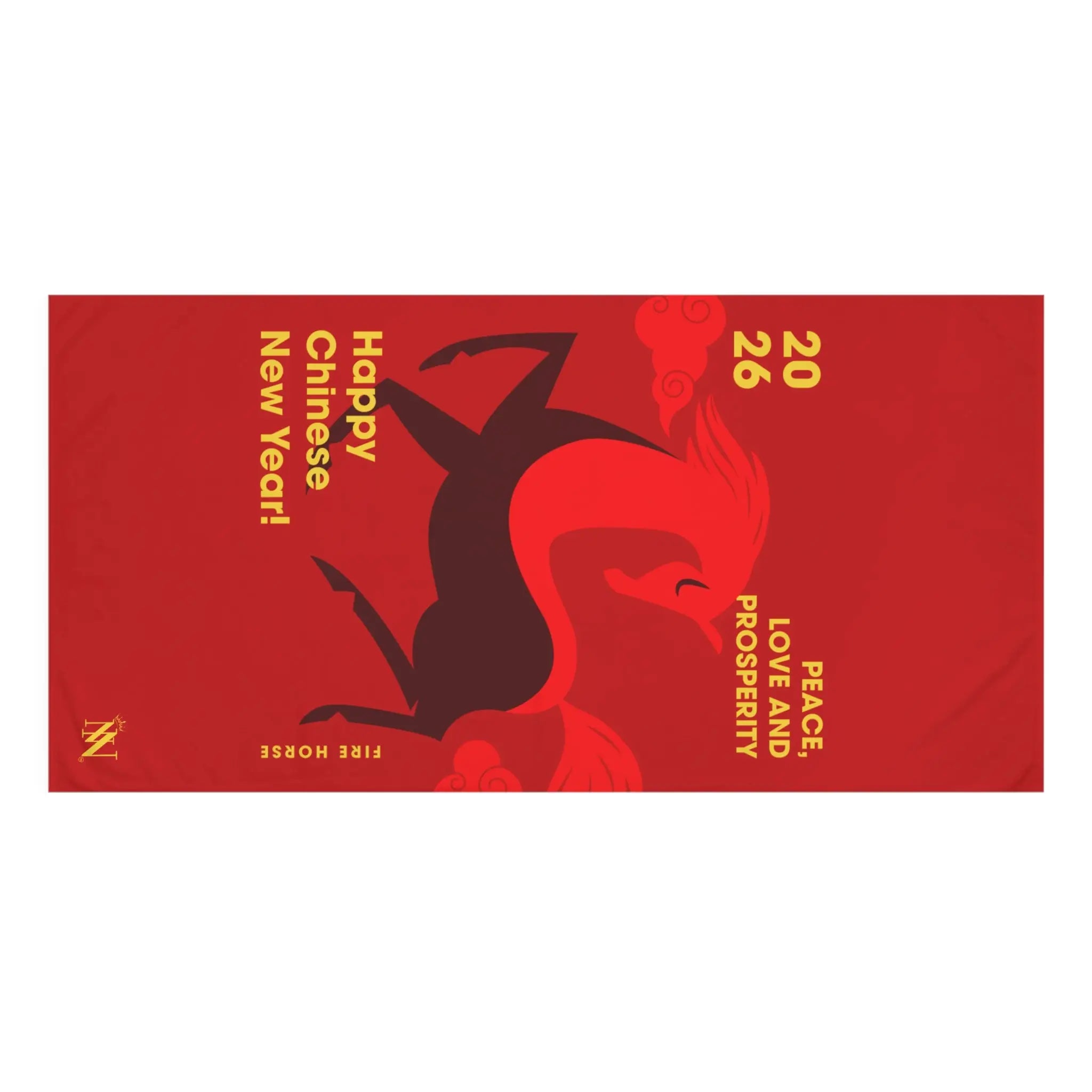 Happy Chinese New Year Fire Horse | Mix & Match XL Fun-Flirty Lovers’ Towels