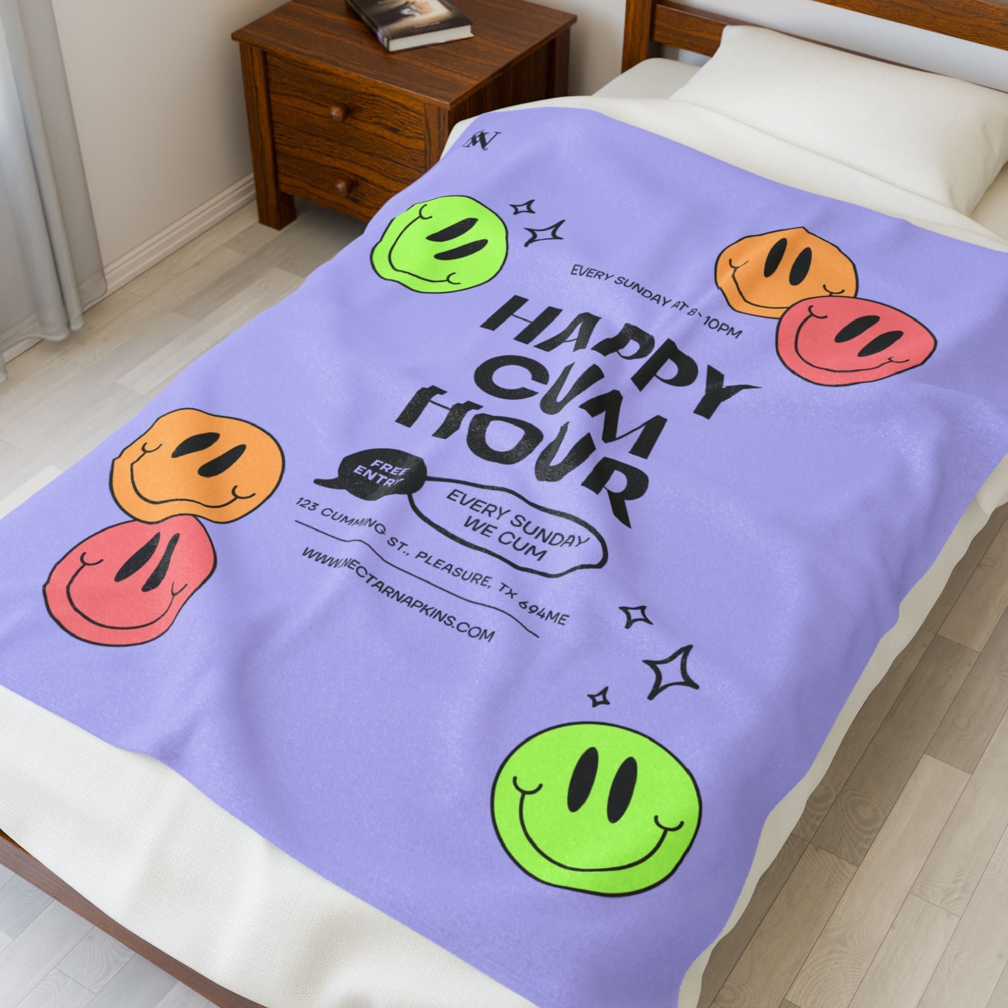 Happy Cum Hour | Mix & Match Fun-Flirty Lovers’ Blankets