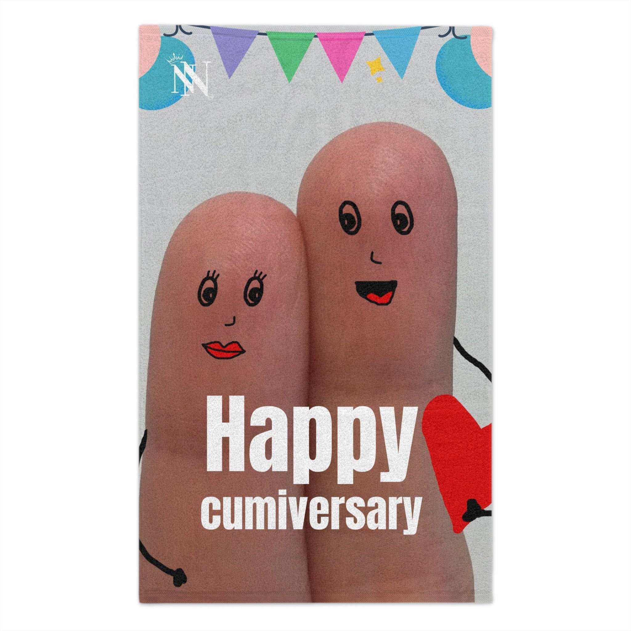 Happy Cumiversary Finger | Mix & Match Soft Fun-Flirty Lovers’ Towels