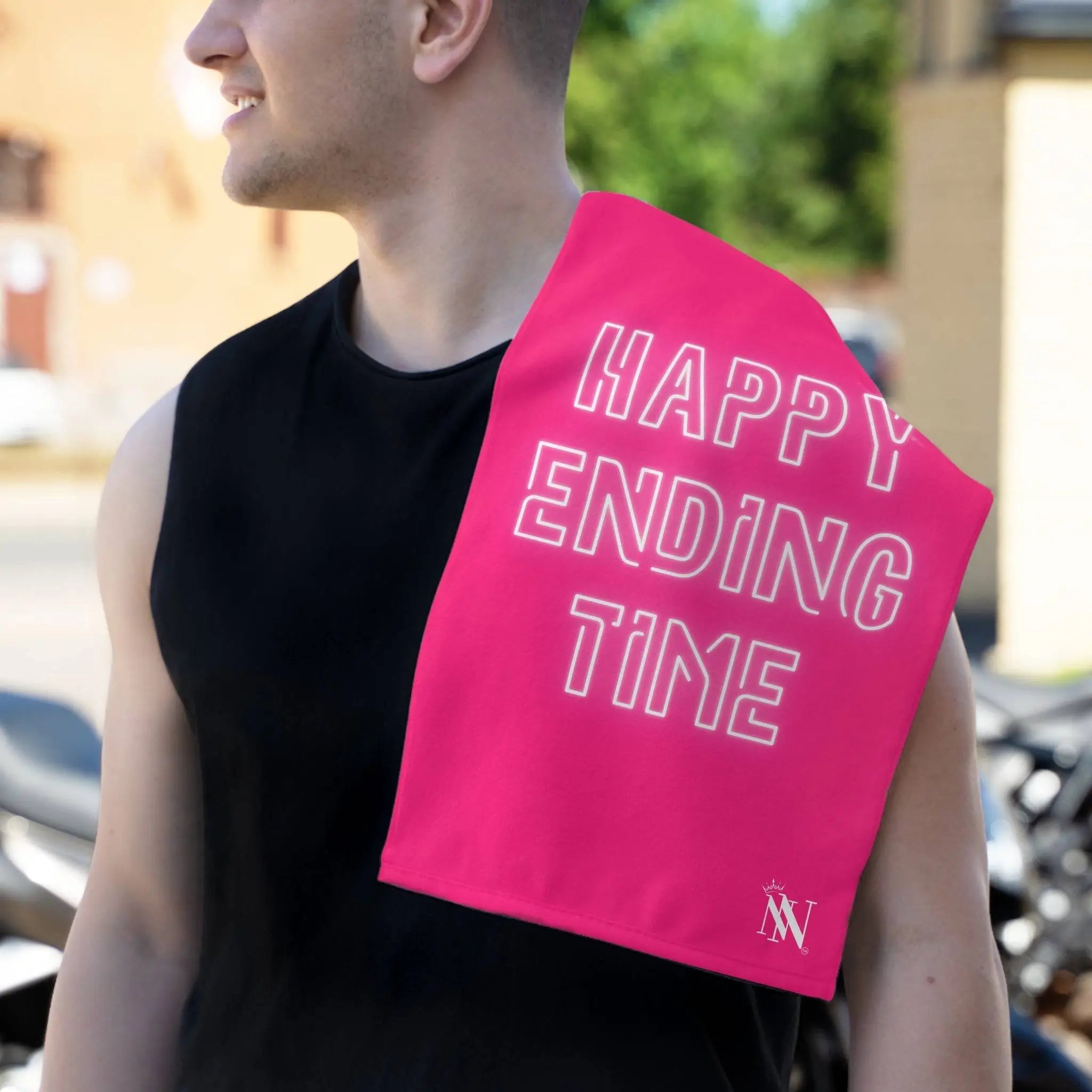 Happy Ending Time Pink Mix & Match Soft Sex Towels | Naughty Lovers’ Gifts
